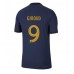 Maillot de foot France Olivier Giroud #9 Domicile vêtements Monde 2022 Manches Courtes